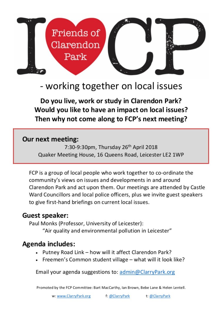 Clarendon Park FCP - AGM - 2018 04 26 - Poster (A4)