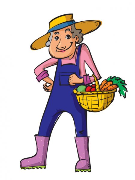 gardener, female with basket