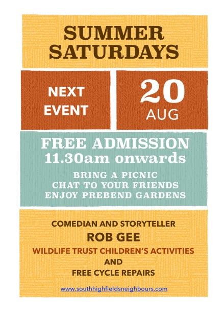 August 2022 Prebend Gardens poster